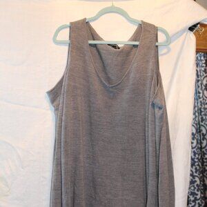 Grey Ultra-Soft Cold Shoulder Sweater